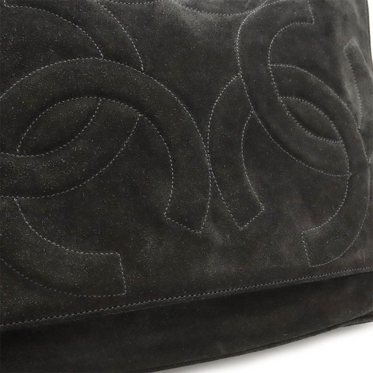 Chanel Chanel Chanel Suede Triple Coco Mark Shoulder Messenger Bag Leather Crossbody Bag in Very Good Condition Size ONE SIZE - 7 Thumbnail