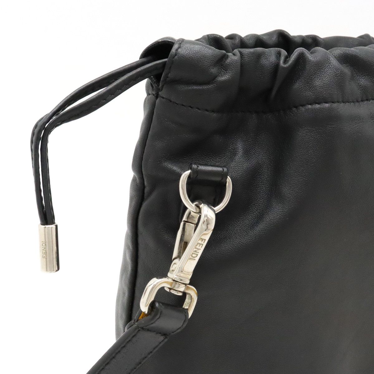 Fendi Fendi Fendi Leather Logo Small Pouch Shoulder Bag 7VA510 Leather Crossbody Bag 7VA510 in Very Good Condition Size ONE SIZE - 6 Thumbnail