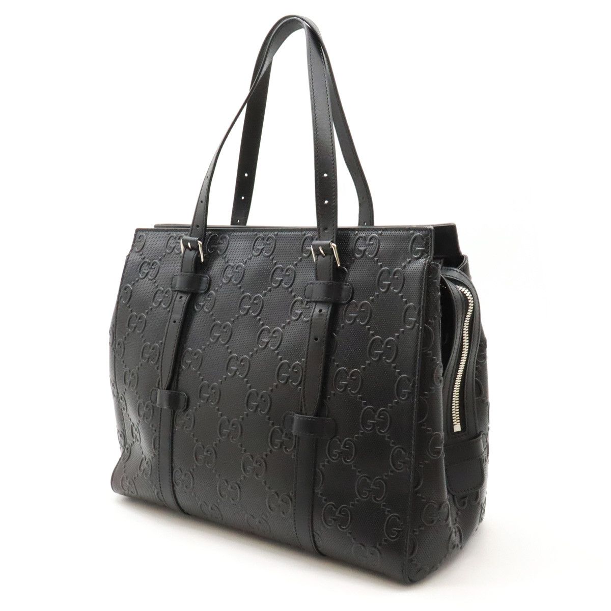 Gucci Gucci Gucci Leather GG Embossed Tote Bag 625774 Leather Tote Bag 625774 in Great Condition Size ONE SIZE - 2 Thumbnail