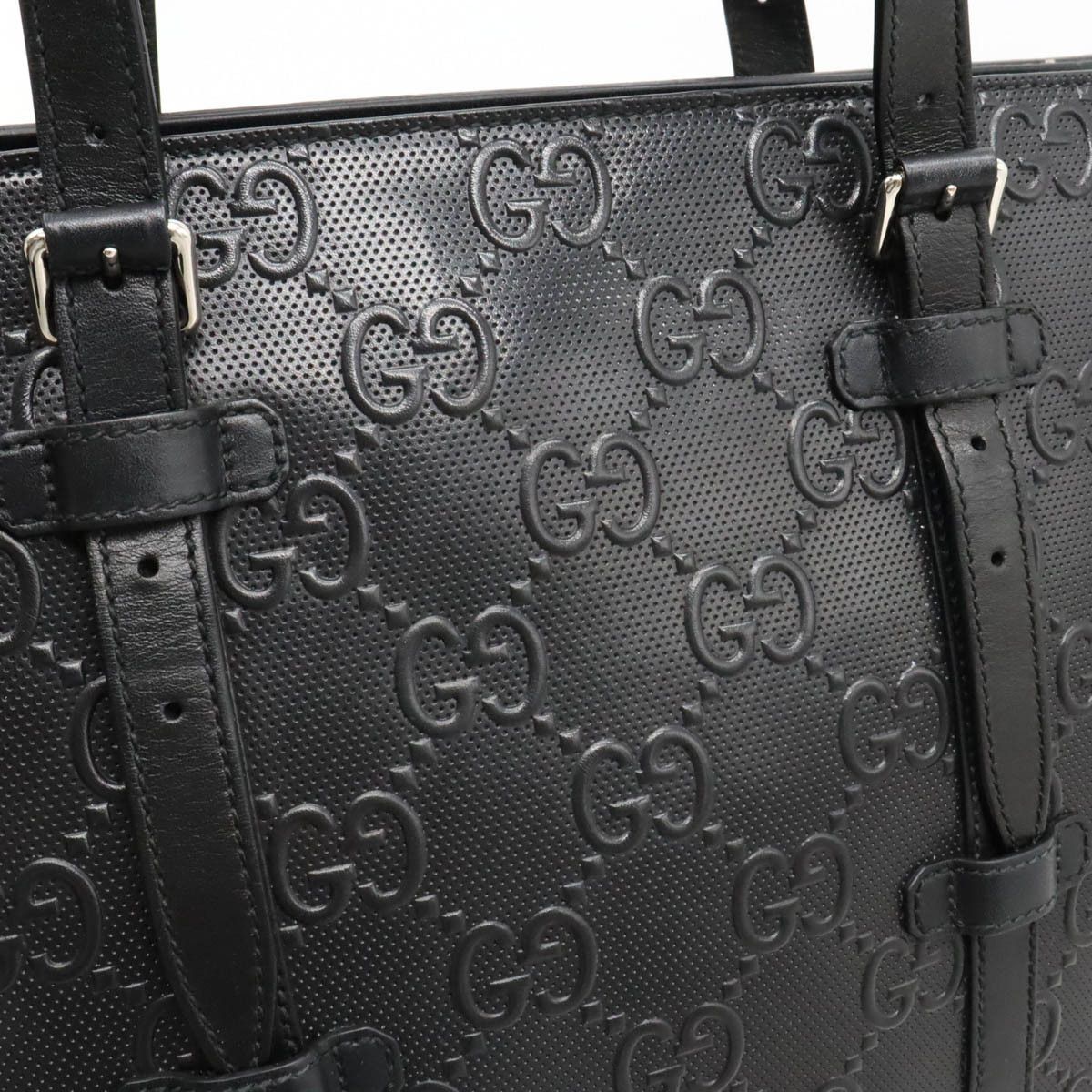 Gucci Gucci Gucci Leather GG Embossed Tote Bag 625774 Leather Tote Bag 625774 in Great Condition Size ONE SIZE - 9 Thumbnail