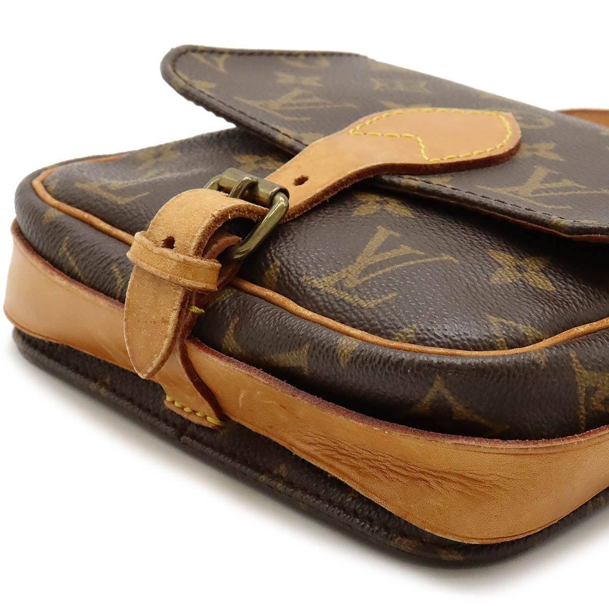 Louis Vuitton Louis Vuitton Louis Vuitton Monogram Mini Cartouchiere 16 PM Shoulder Bag M51254 Canvas Crossbody Bag M51254 in Good Condition Size ONE SIZE - 3 Thumbnail