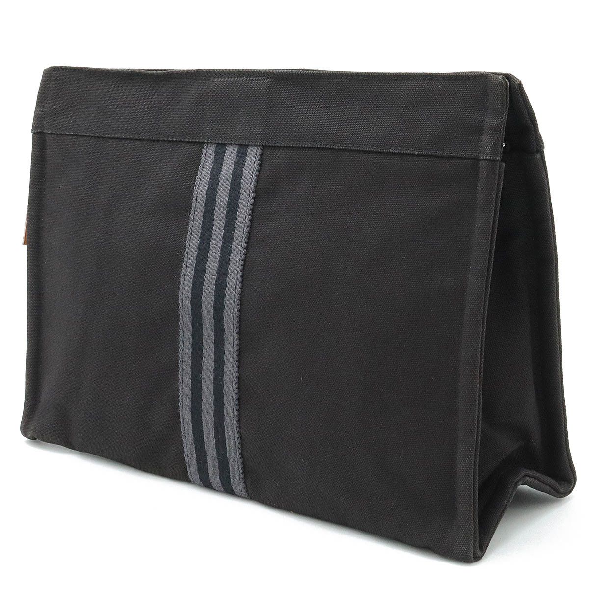 Hermes Hermes Hermes Canvas/Leather Clutch Bag Canvas Clutch Bag in Very Good Condition Size ONE SIZE - 2 Thumbnail