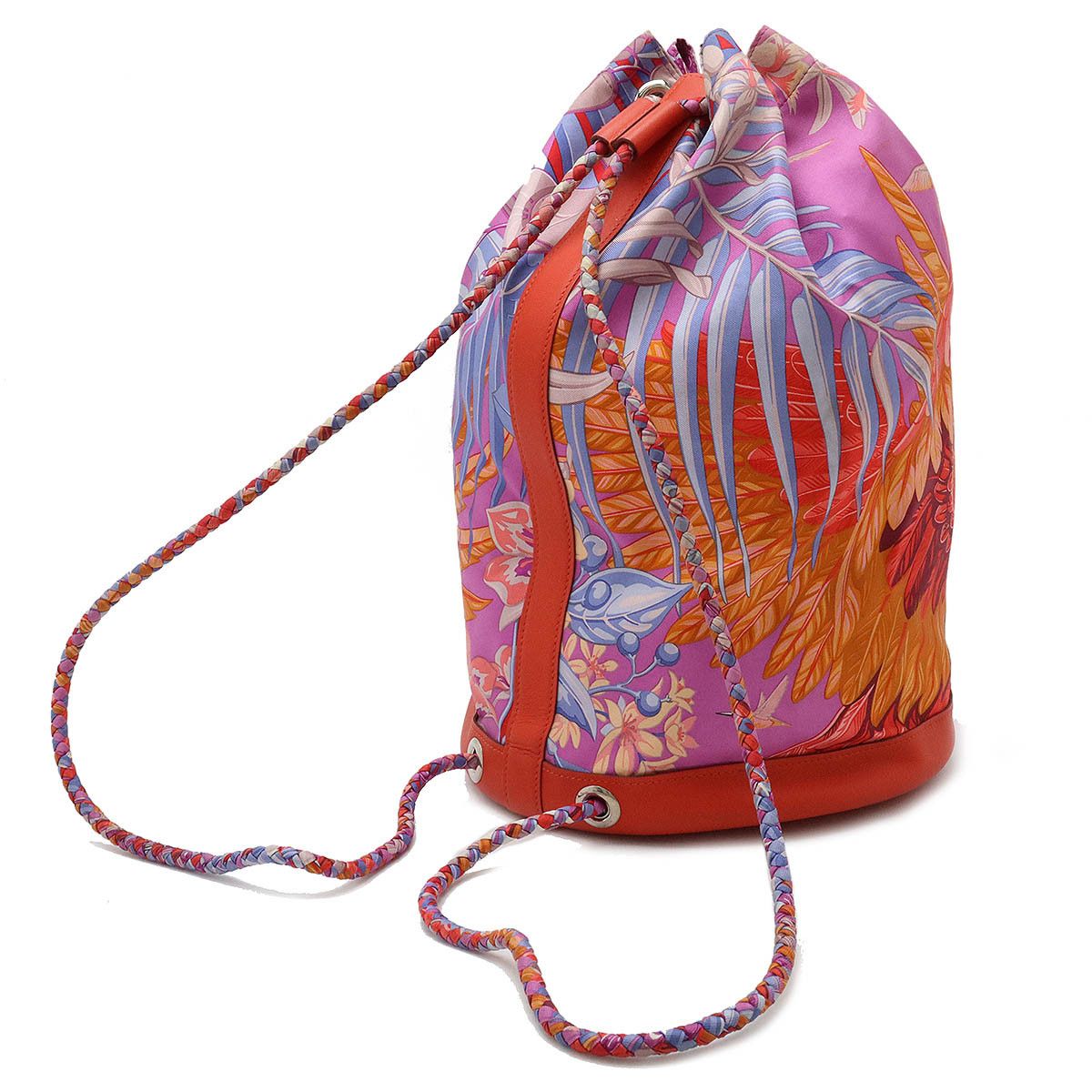 Hermes Hermes Hermes Soie Cool 22 Silk/Leather Shoulder Bag Canvas Shoulder Bag in Very Good Condition Size ONE SIZE - 2 Thumbnail
