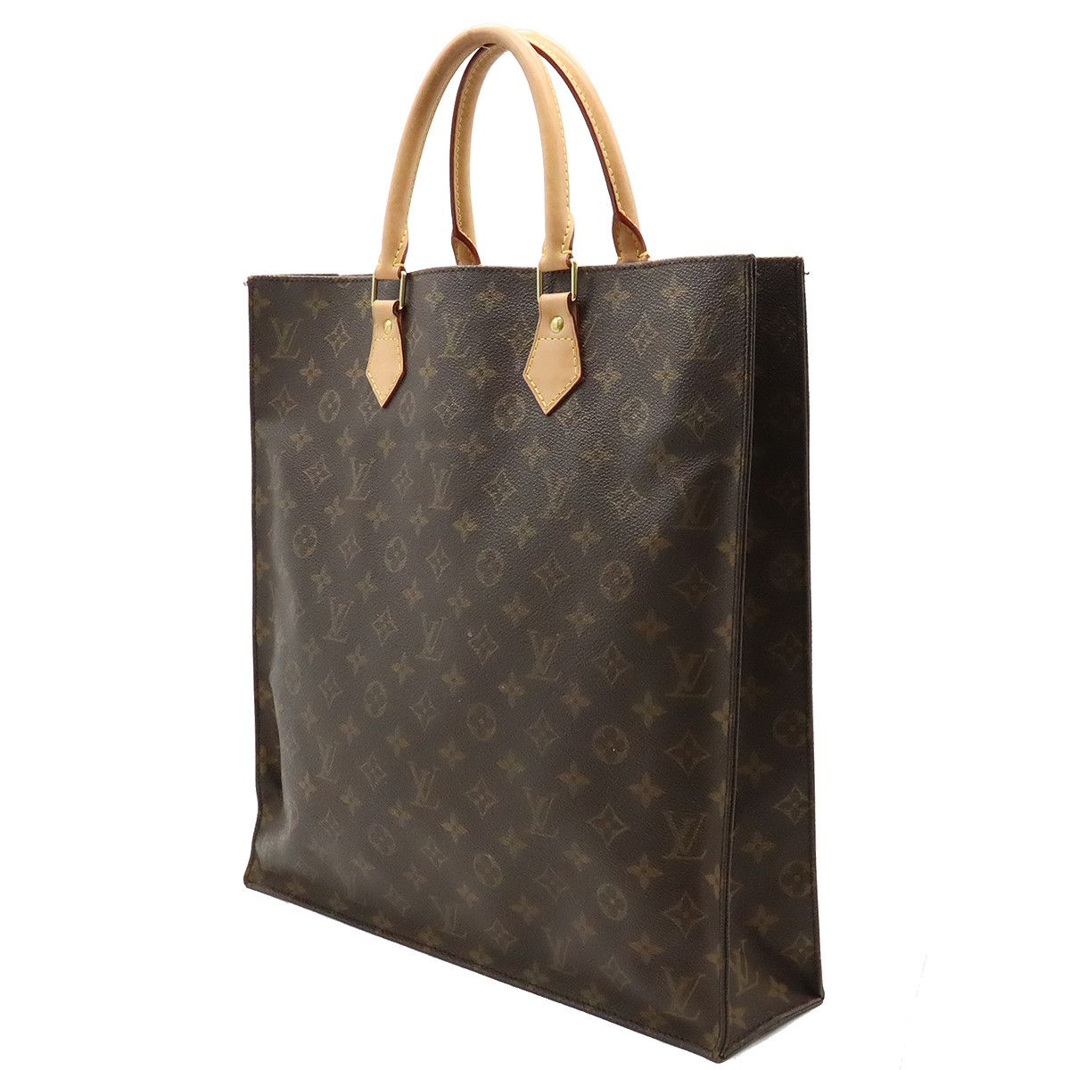 Louis Vuitton Louis Vuitton Louis Vuitton Monogram Sac Plat Tote Bag M51140 Canvas Tote Bag M51140 in Very Good Condition Size ONE SIZE - 2 Thumbnail