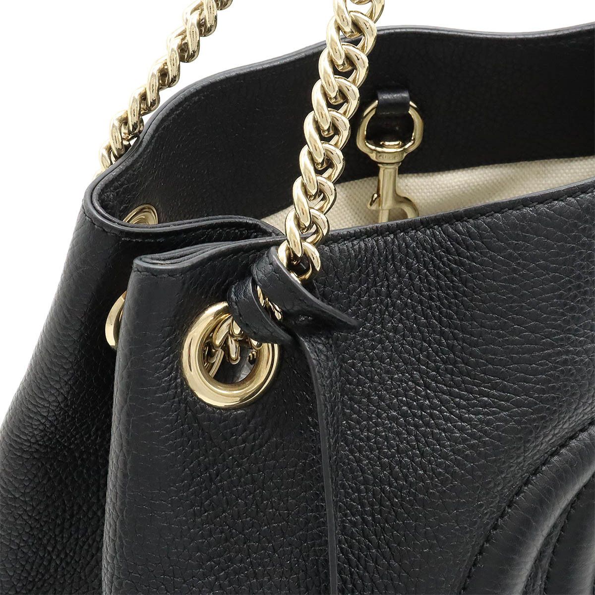 Gucci Gucci Gucci Leather Soho Interlocking G Fringe Tote Bag 536196 Leather Tote Bag 536196 in Great Condition Size ONE SIZE - 6 Thumbnail