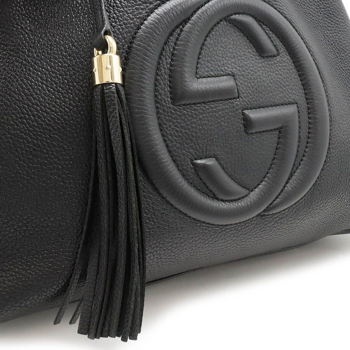 Gucci Gucci Gucci Leather Soho Interlocking G Fringe Tote Bag 536196 Leather Tote Bag 536196 in Great Condition Size ONE SIZE - 7 Thumbnail