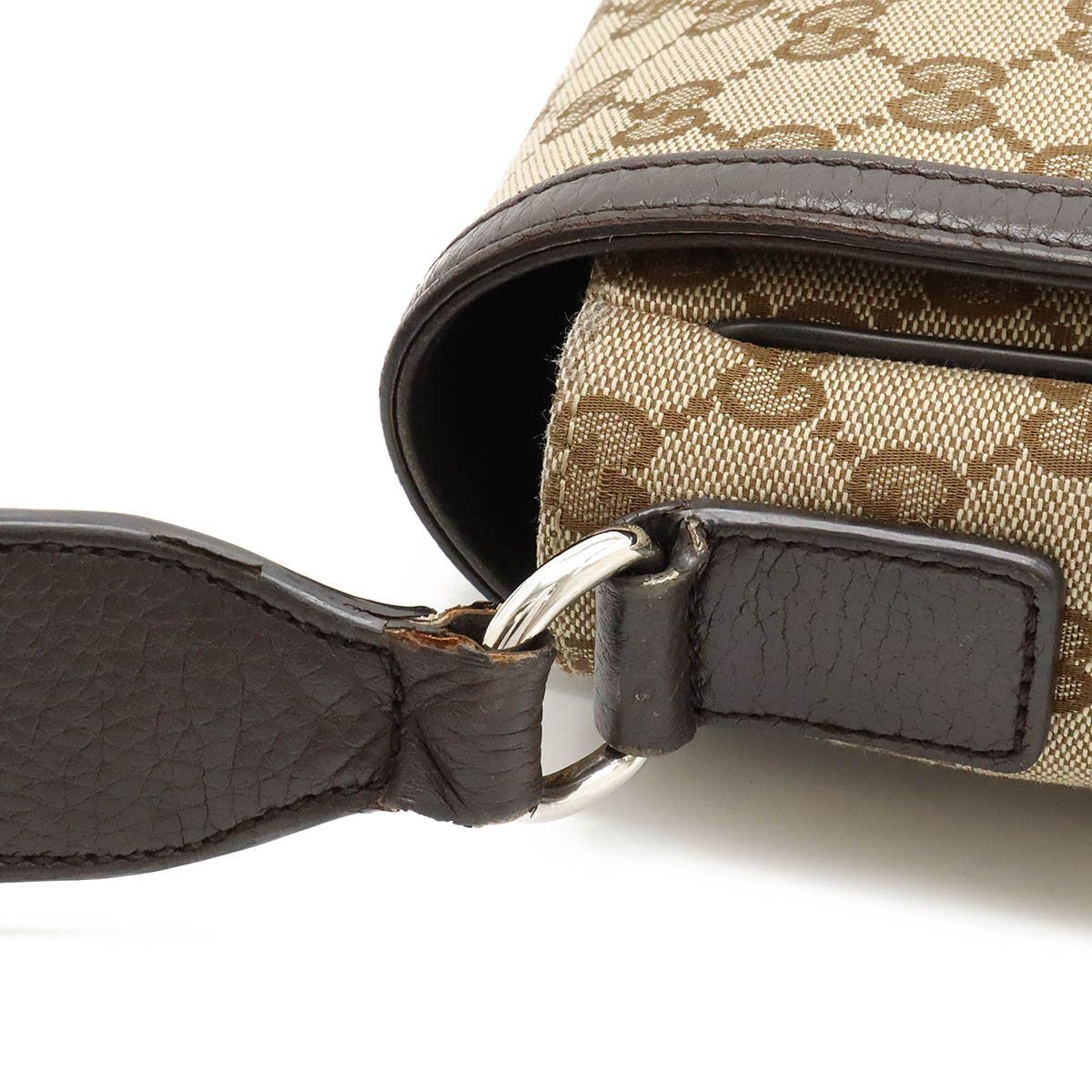 Gucci Gucci GG Canvas Leather Shoulder Bag 449172 Canvas Crossbody Bag 449172 in Very Good Condition