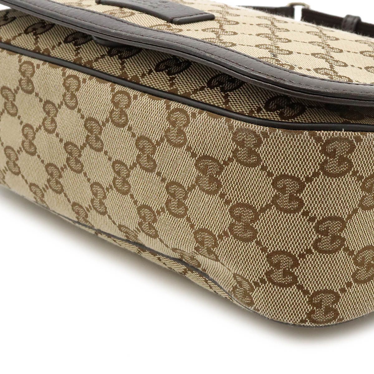 Gucci Gucci GG Canvas Leather Shoulder Bag 449172 Canvas Crossbody Bag 449172 in Very Good Condition