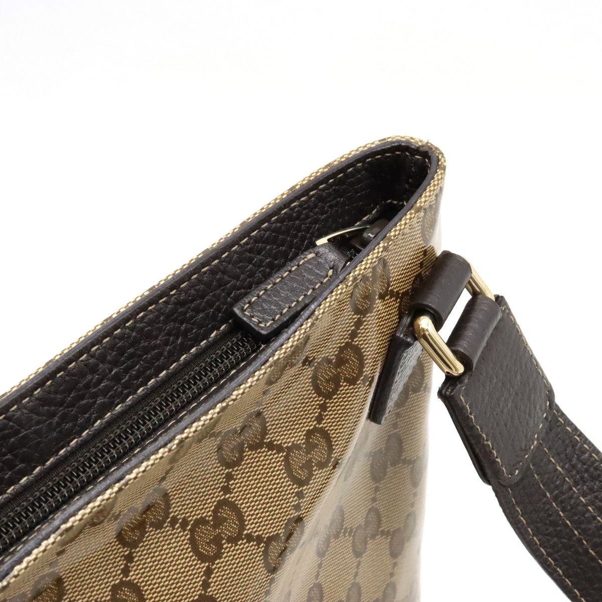 Gucci Gucci Gucci GG Crystal Coated Canvas/Leather Shoulder Bag 264217 Canvas Crossbody Bag 264217 in Great Condition Size ONE SIZE - 7 Thumbnail
