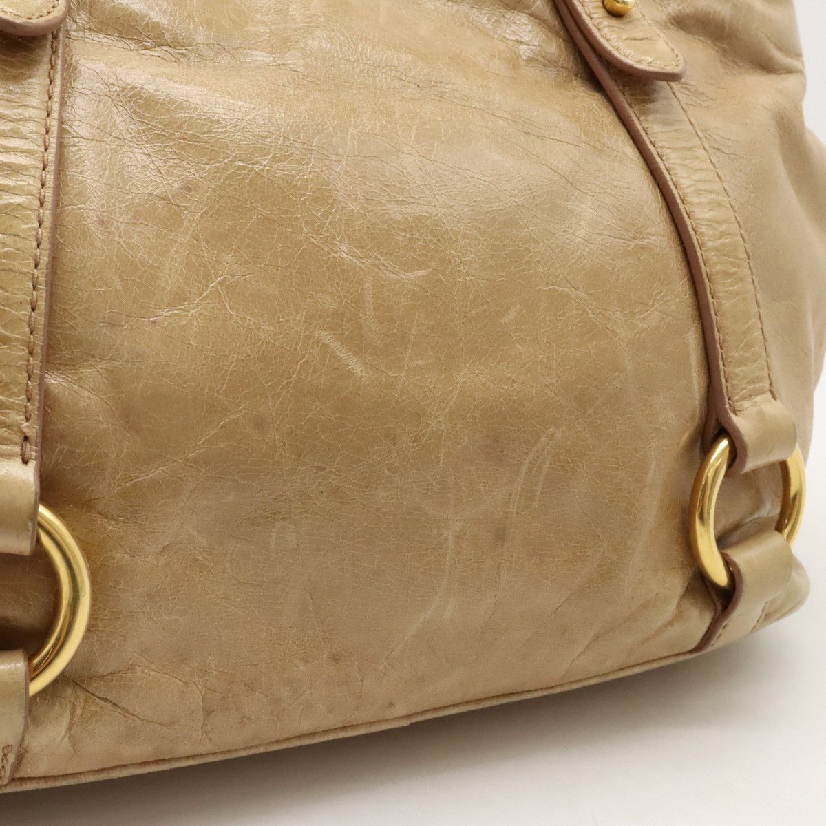 Miu Miu Miu Miu Miu Miu Leather Handbag Tote Bag RN0685 Leather Handbag RN0685 in Very Good Condition Size ONE SIZE - 7 Thumbnail