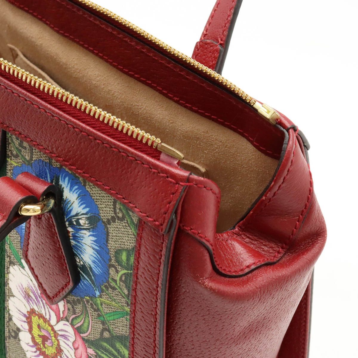 Gucci Gucci Gucci Ophidia GG Flora 2-Way Handbag PVC Leather Canvas Handbag 547551 in Great Condition Size ONE SIZE - 7 Thumbnail
