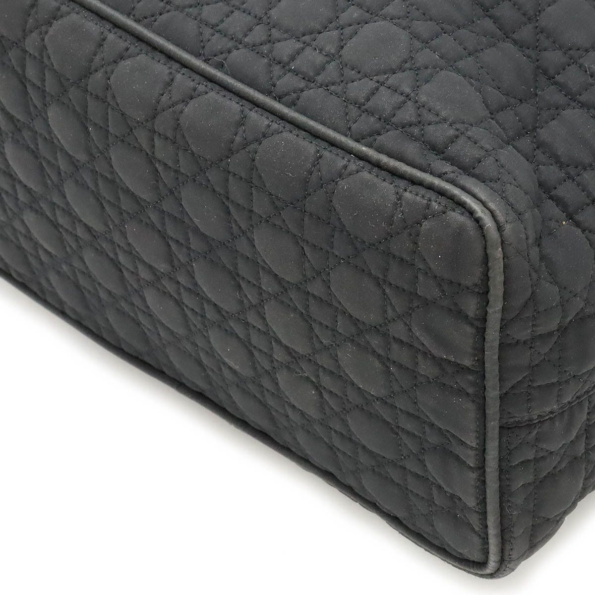 Dior Dior Dior Lady Dior Nylon/Leather Handbag Canvas Handbag in Good Condition Size ONE SIZE - 3 Thumbnail