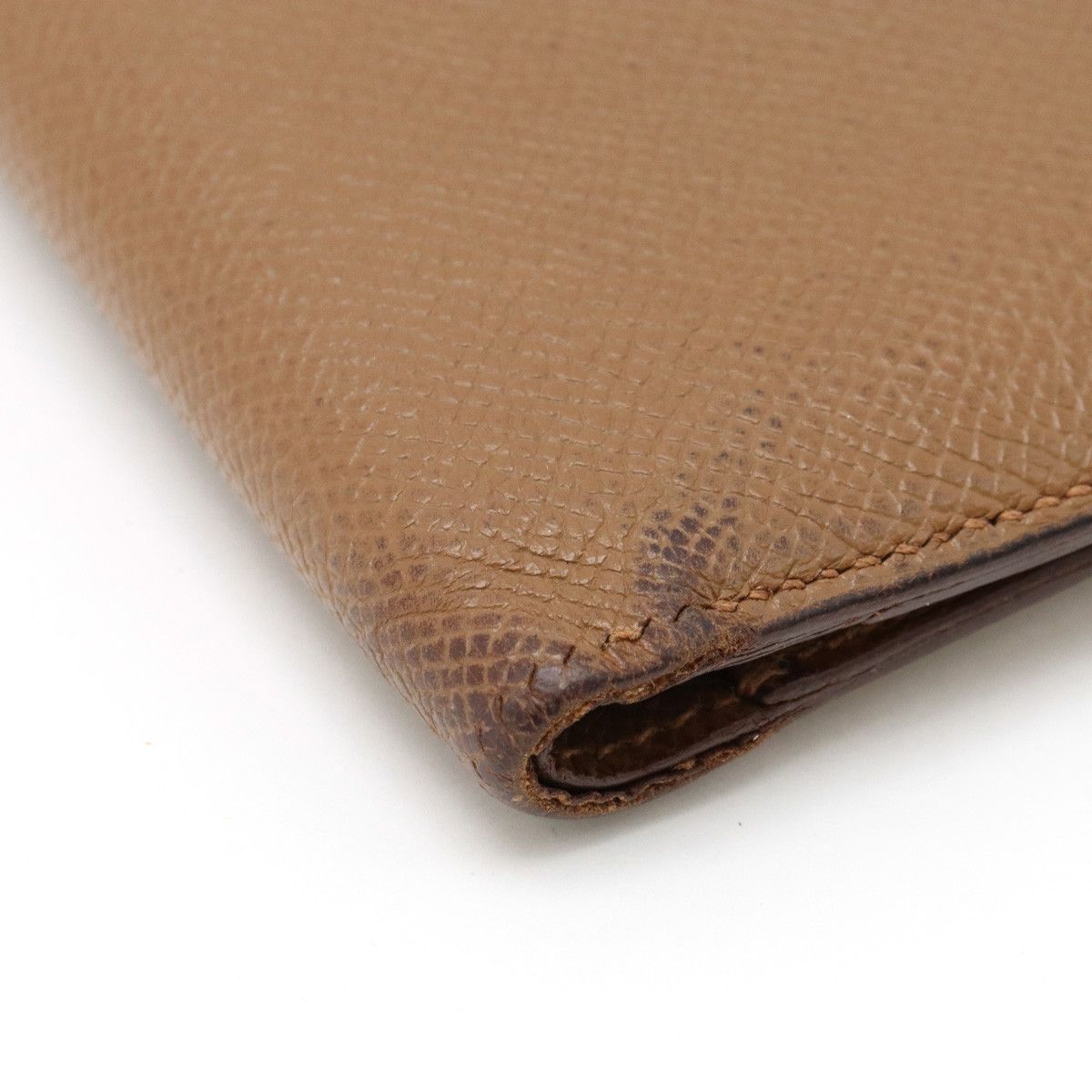 Hermes Hermes Hermes MC2 Galilee Bifold Wallet Vaux Epson Leather Brown Leather Short Wallet in Good Condition Size ONE SIZE - 3 Thumbnail