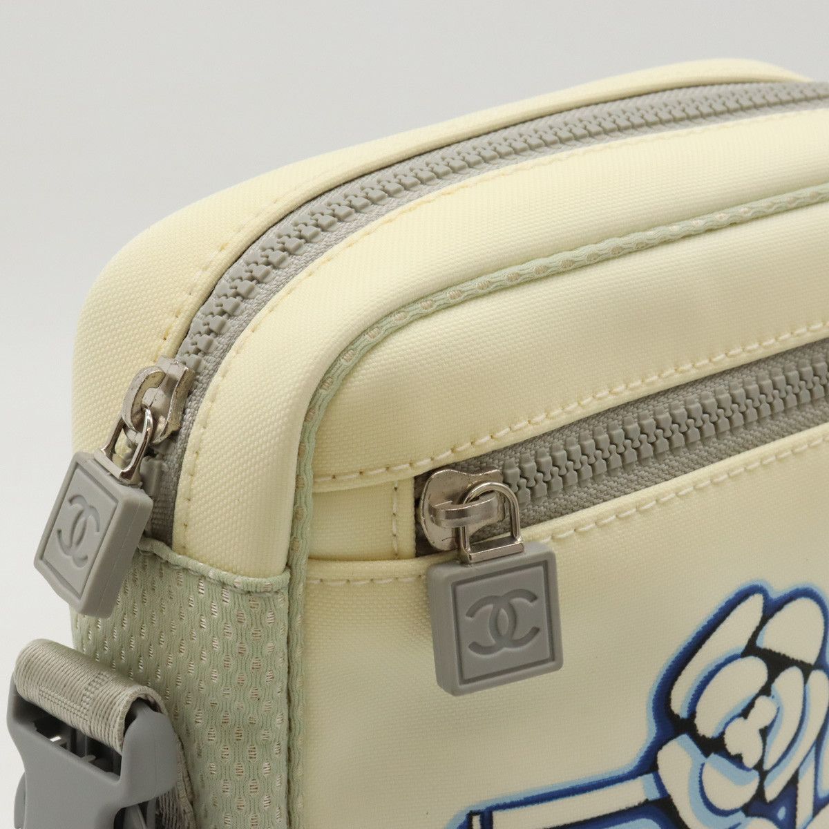 Chanel Chanel Chanel Camellia Nylon Canvas Shoulder Bag Canvas Crossbody Bag in Very Good Condition Size ONE SIZE - 6 Thumbnail