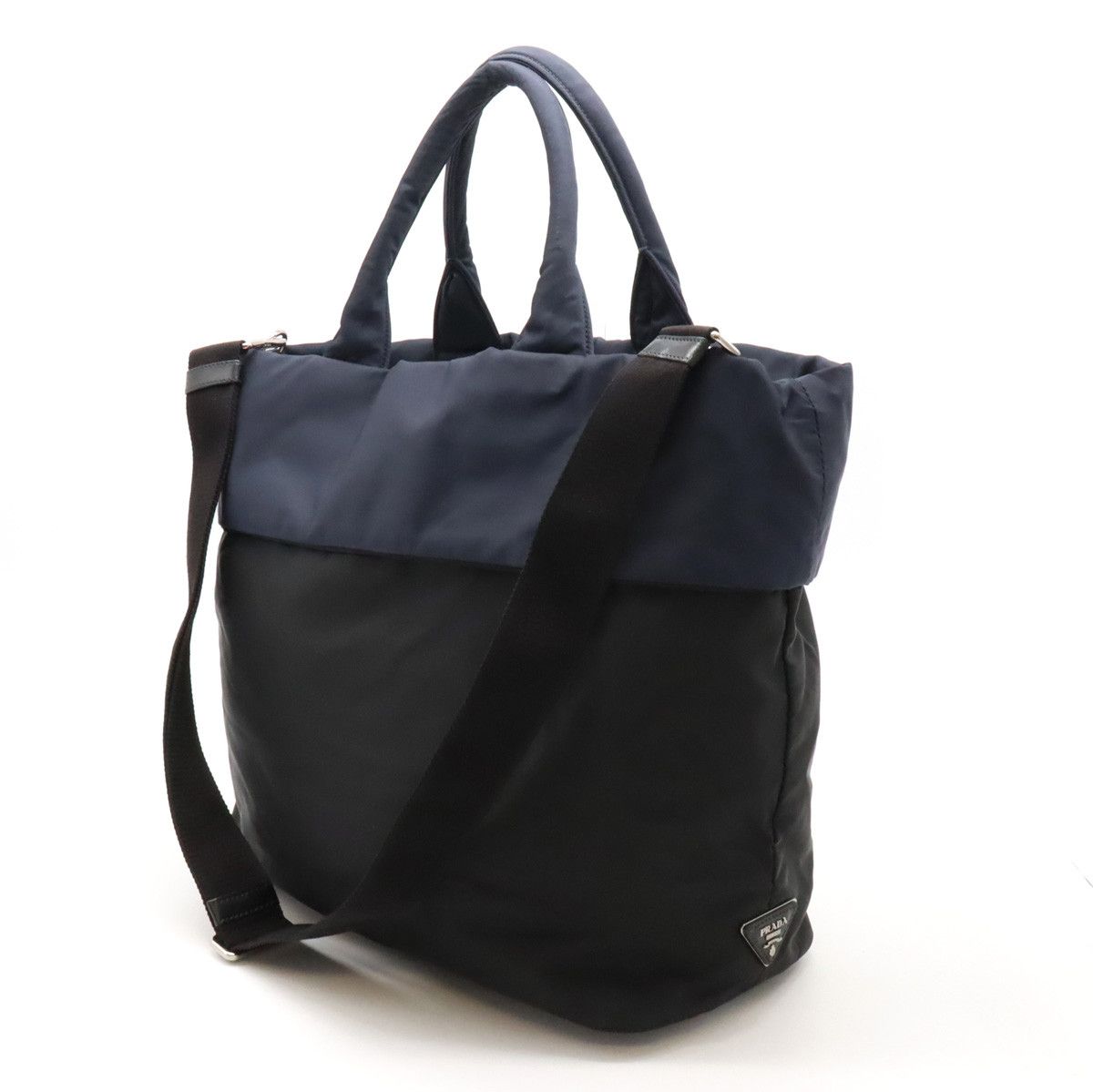 Prada Prada Prada Nylon TESSUTO DOUBLE Tote Bag BN1958 Canvas Tote Bag BN1958 in Very Good Condition Size ONE SIZE - 2 Thumbnail