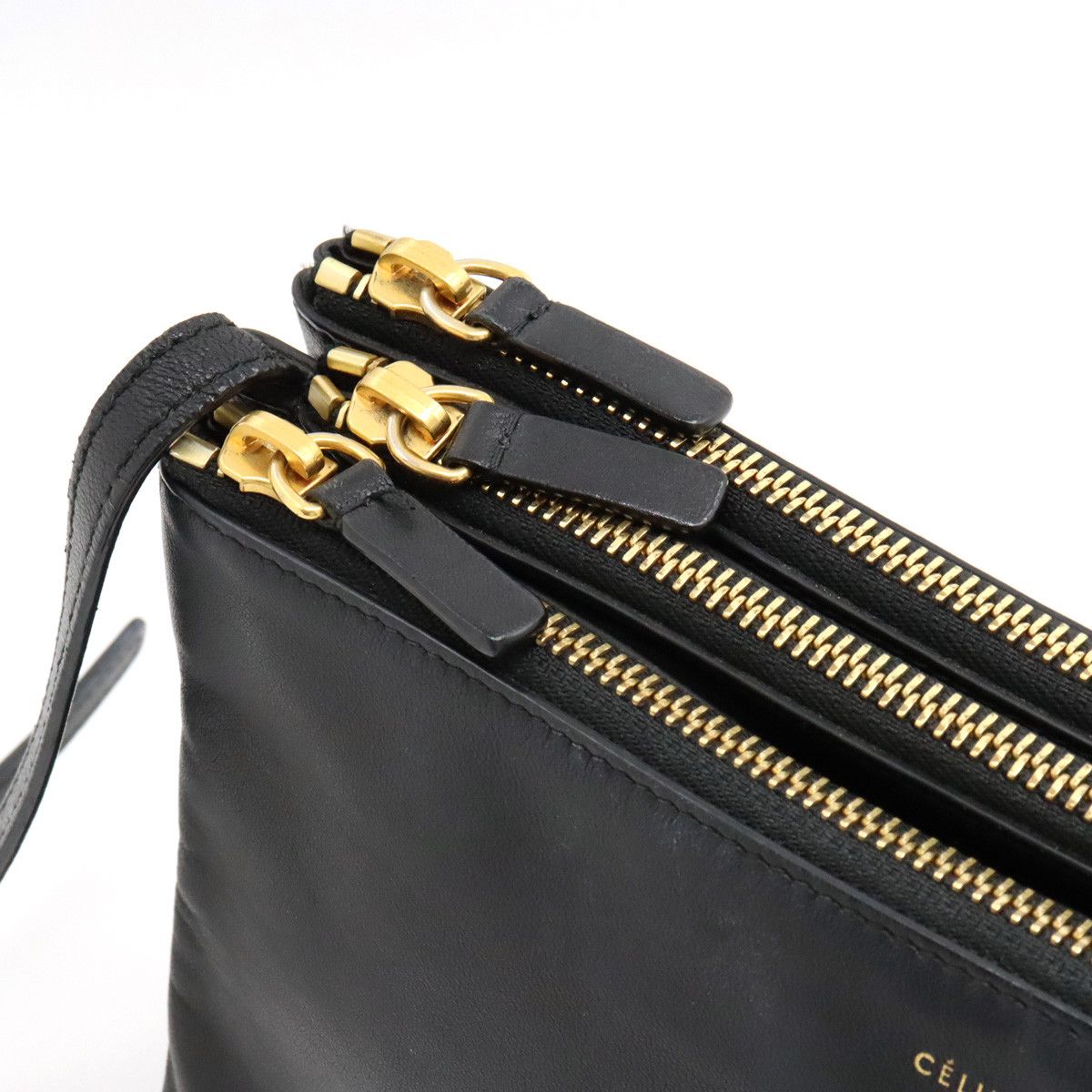 Celine Celine Celine Trio Large Lambskin Shoulder Bag 171453 Leather Crossbody Bag 171453 in Very Good Condition Size ONE SIZE - 6 Thumbnail