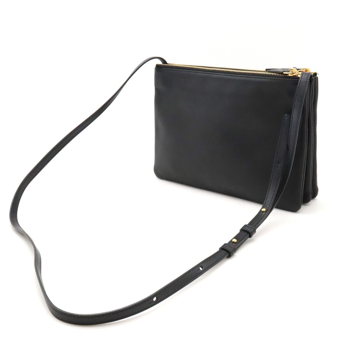 Celine Celine Celine Trio Large Lambskin Shoulder Bag 171453 Leather Crossbody Bag 171453 in Very Good Condition Size ONE SIZE - 2 Thumbnail