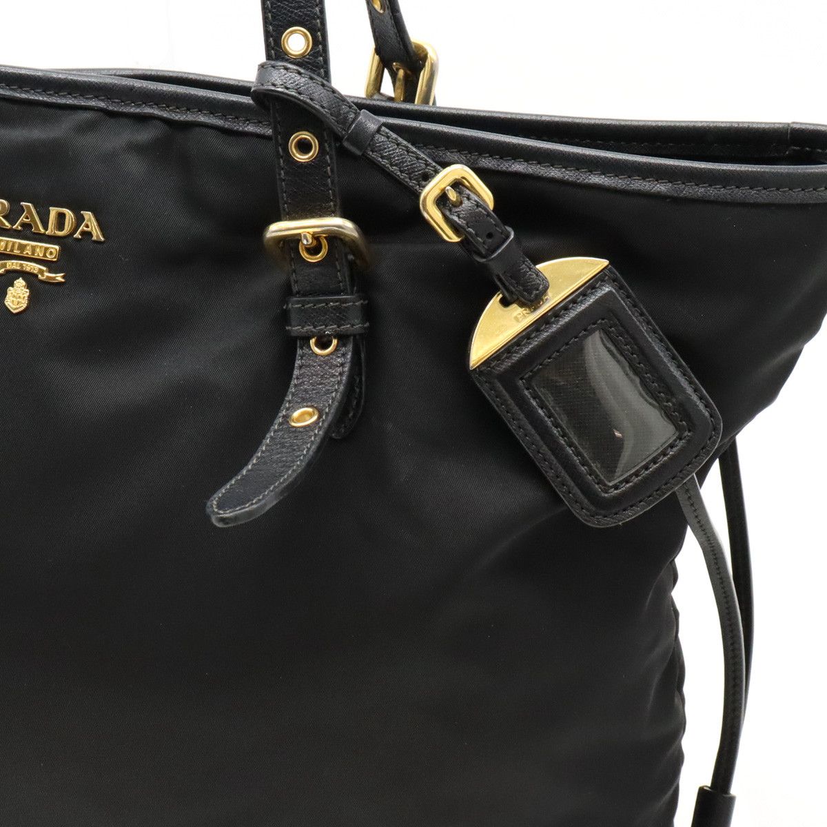 Prada Prada Prada Nylon/Leather Tote Bag BR4997 Canvas Tote Bag BR4997 in Very Good Condition Size ONE SIZE - 8 Thumbnail