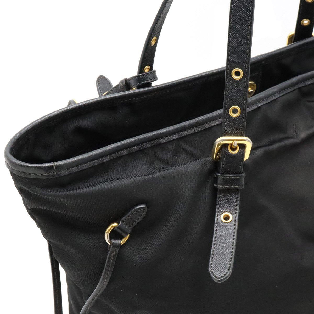 Prada Prada Prada Nylon/Leather Tote Bag BR4997 Canvas Tote Bag BR4997 in Very Good Condition Size ONE SIZE - 7 Thumbnail
