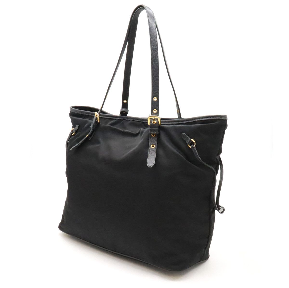 Prada Prada Prada Nylon/Leather Tote Bag BR4997 Canvas Tote Bag BR4997 in Very Good Condition Size ONE SIZE - 2 Thumbnail