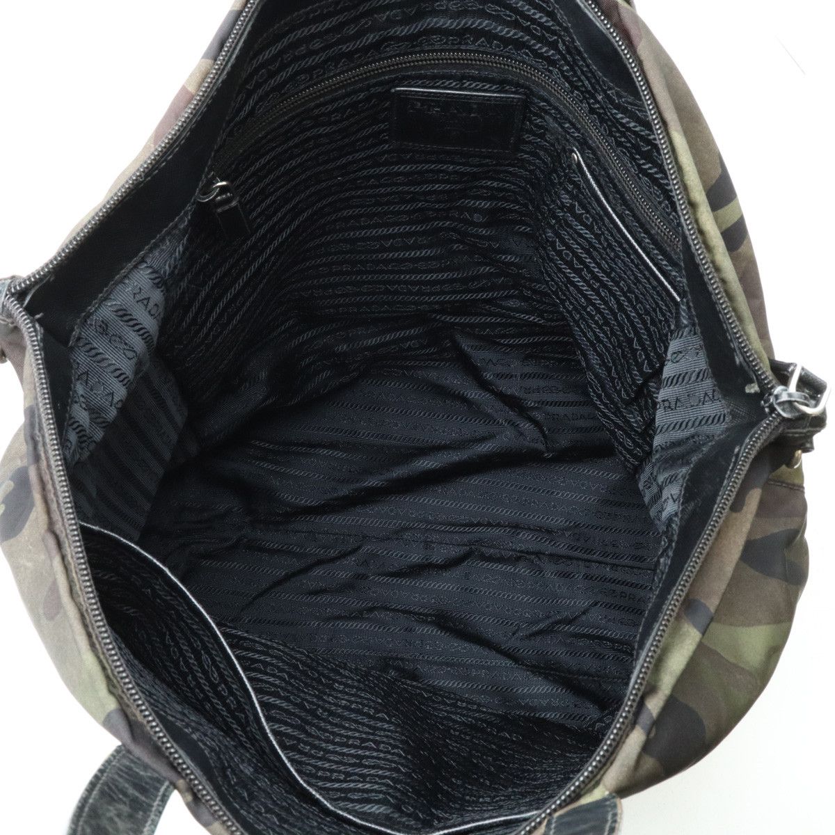 Prada Prada Prada Nylon/Leather Camouflage Tote Bag Canvas Tote Bag in Very Good Condition Size ONE SIZE - 4 Thumbnail
