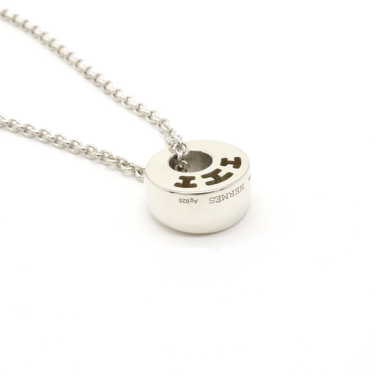 Hermes Hermes Hermes Clarte Necklace Pendant SV925 Silver Metal Necklace in Pristine Condition Size ONE SIZE - 4 Thumbnail