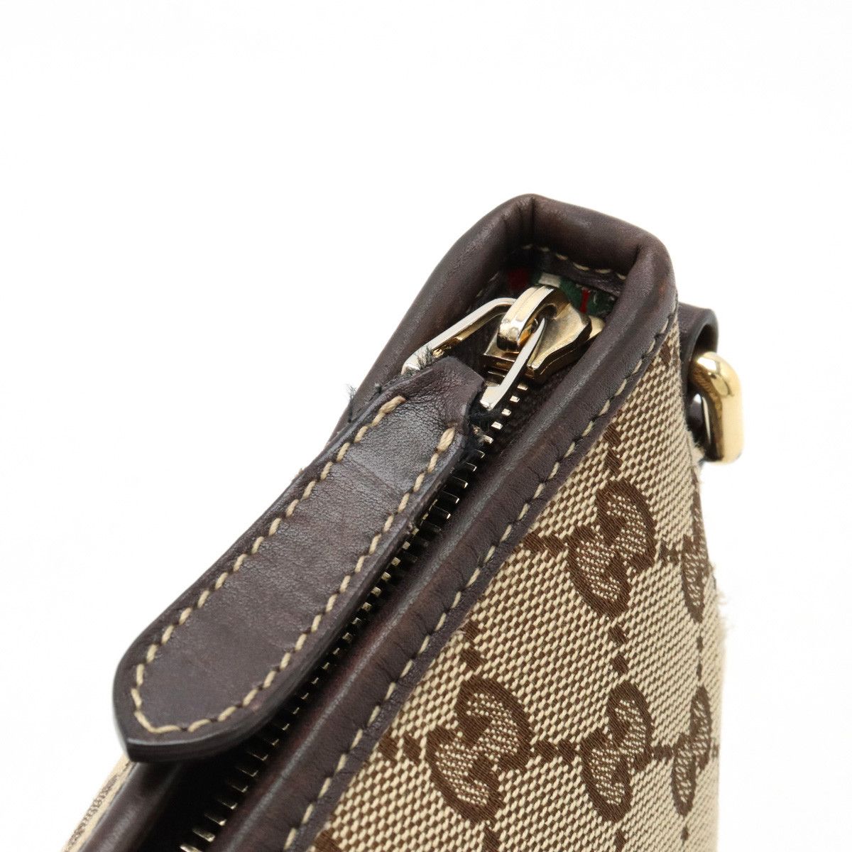 Gucci Gucci Gucci GG Canvas Leather Shoulder Bag 169998 Canvas Crossbody Bag 169998 in Very Good Condition Size ONE SIZE - 4 Thumbnail