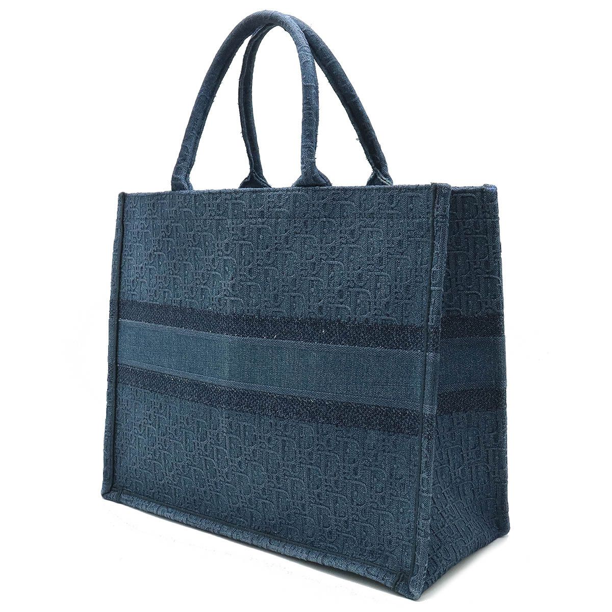 Dior Dior Christian Dior Book Tote Canvas Denim Blue M1286ZWAL Canvas Tote Bag M1286ZWAL in Great Condition Size ONE SIZE - 2 Thumbnail