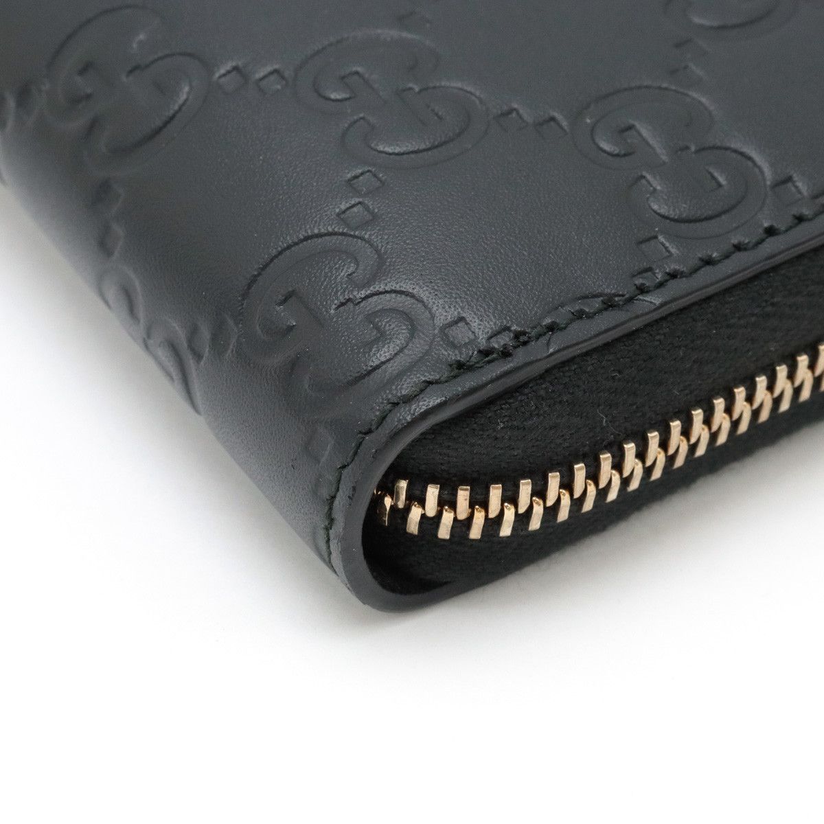 Gucci Gucci GUCCI Gucci Shima Leather Ribbon Motif Round Zipper Long Wallet 388680 Leather Long Wallet 388680 in Pristine Condition Size ONE SIZE - 3 Thumbnail