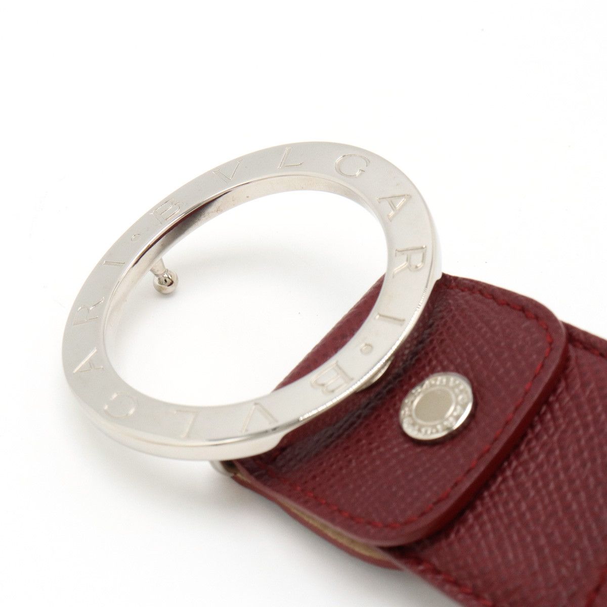 Bvlgari Bvlgari Bvlgari Grain Leather Belt with Round Logo Buckle Leather Belt 20230 in Great Condition Size ONE SIZE - 3 Thumbnail