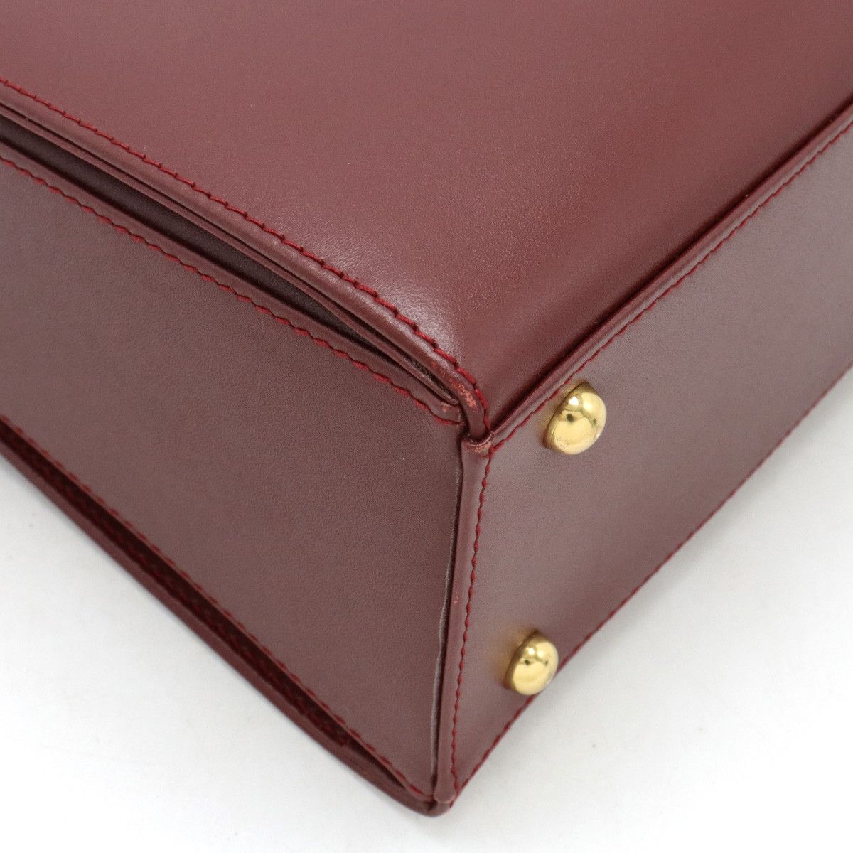 Cartier Cartier Cartier Must Line Handbag Bordeaux Gold Hardware Leather Handbag L1000169 in Pristine Condition Size ONE SIZE - 3 Thumbnail