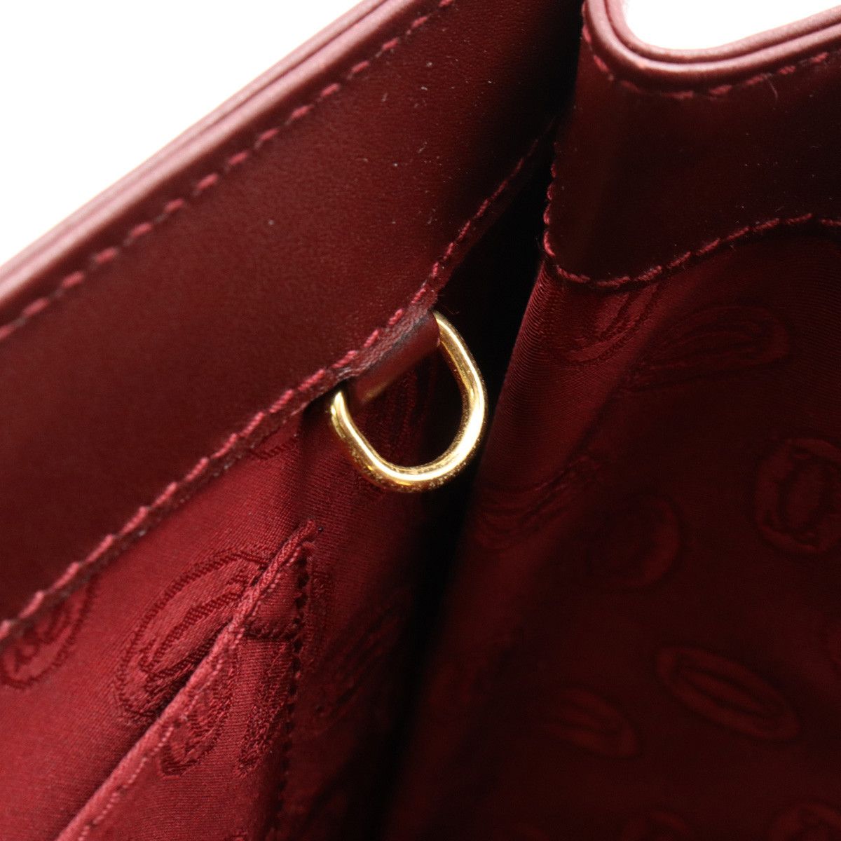 Cartier Cartier Cartier Must Line Handbag Bordeaux Gold Hardware Leather Handbag L1000169 in Pristine Condition Size ONE SIZE - 6 Thumbnail