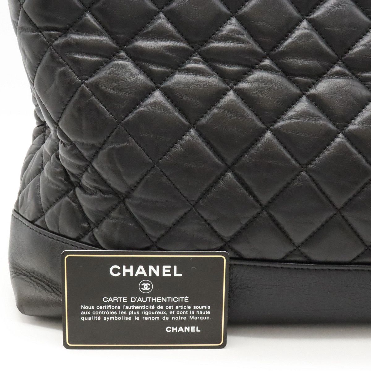 Chanel Chanel Chanel Leather Coco Mark Matelasse Portobello Tote Bag Leather Tote Bag in Very Good Condition Size ONE SIZE - 9 Thumbnail