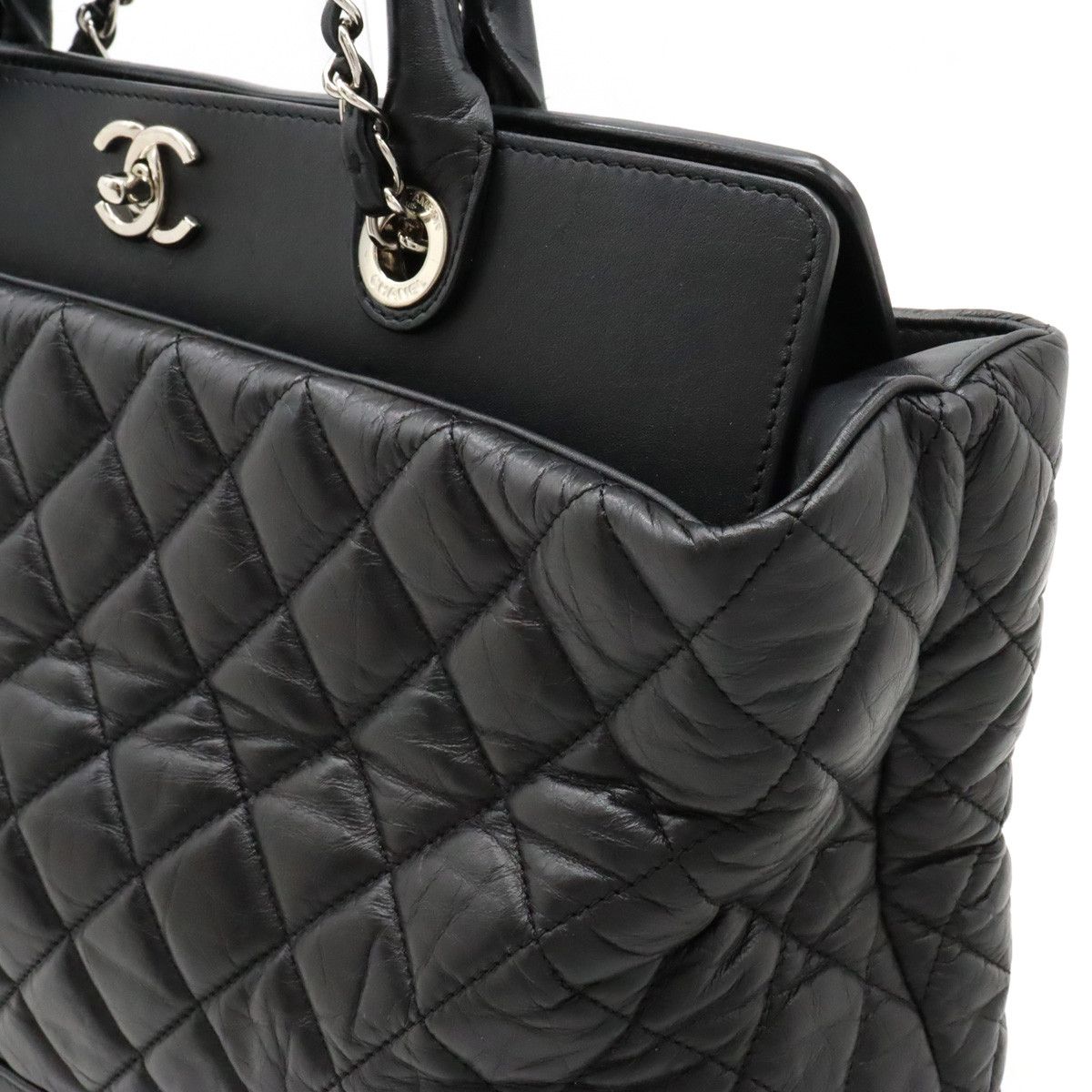 Chanel Chanel Chanel Leather Coco Mark Matelasse Portobello Tote Bag Leather Tote Bag in Very Good Condition Size ONE SIZE - 7 Thumbnail