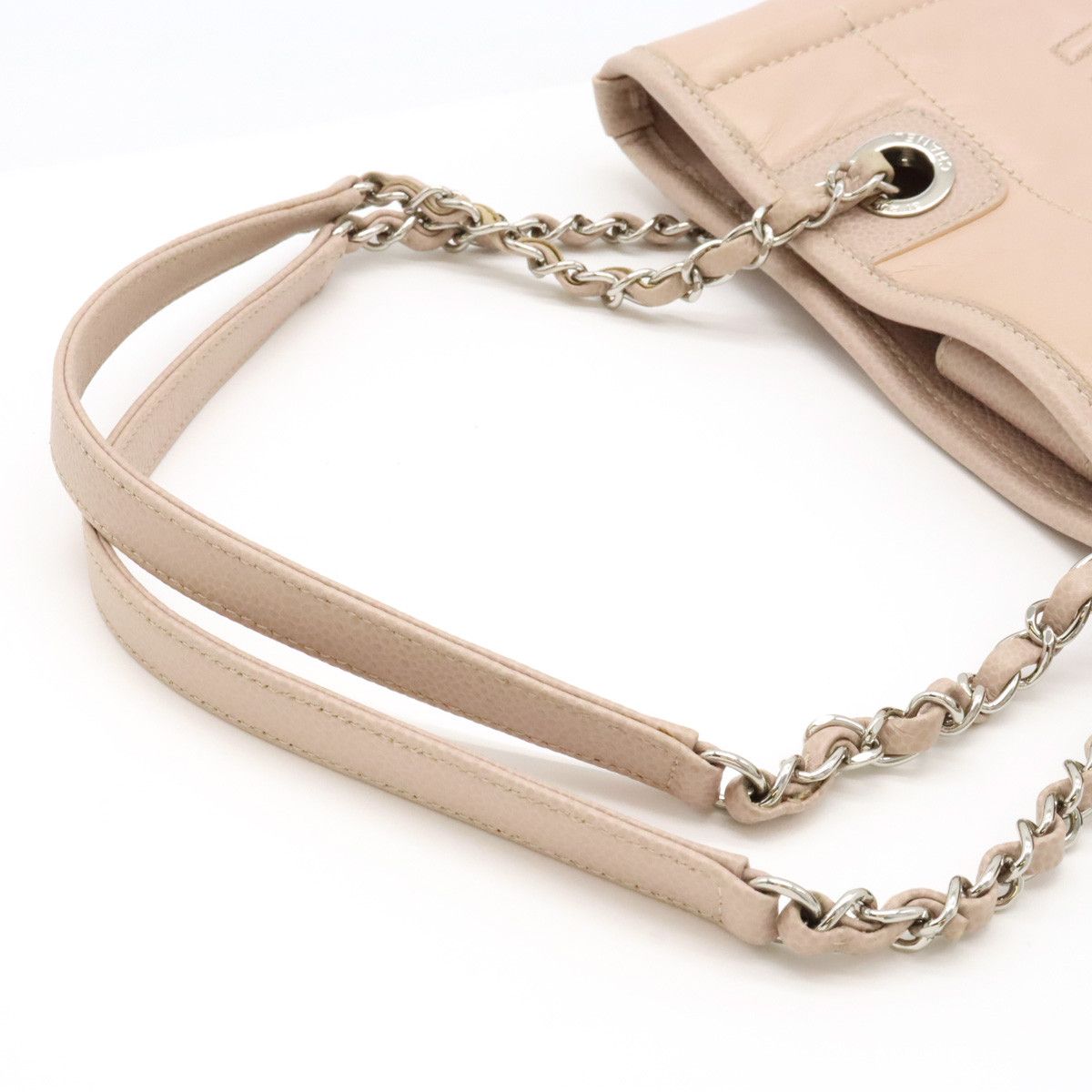 Chanel Chanel Chanel Deauville Chain Shoulder Tote Bag Calf Leather A93256 Leather Tote Bag A93256 in Very Good Condition Size ONE SIZE - 4 Thumbnail