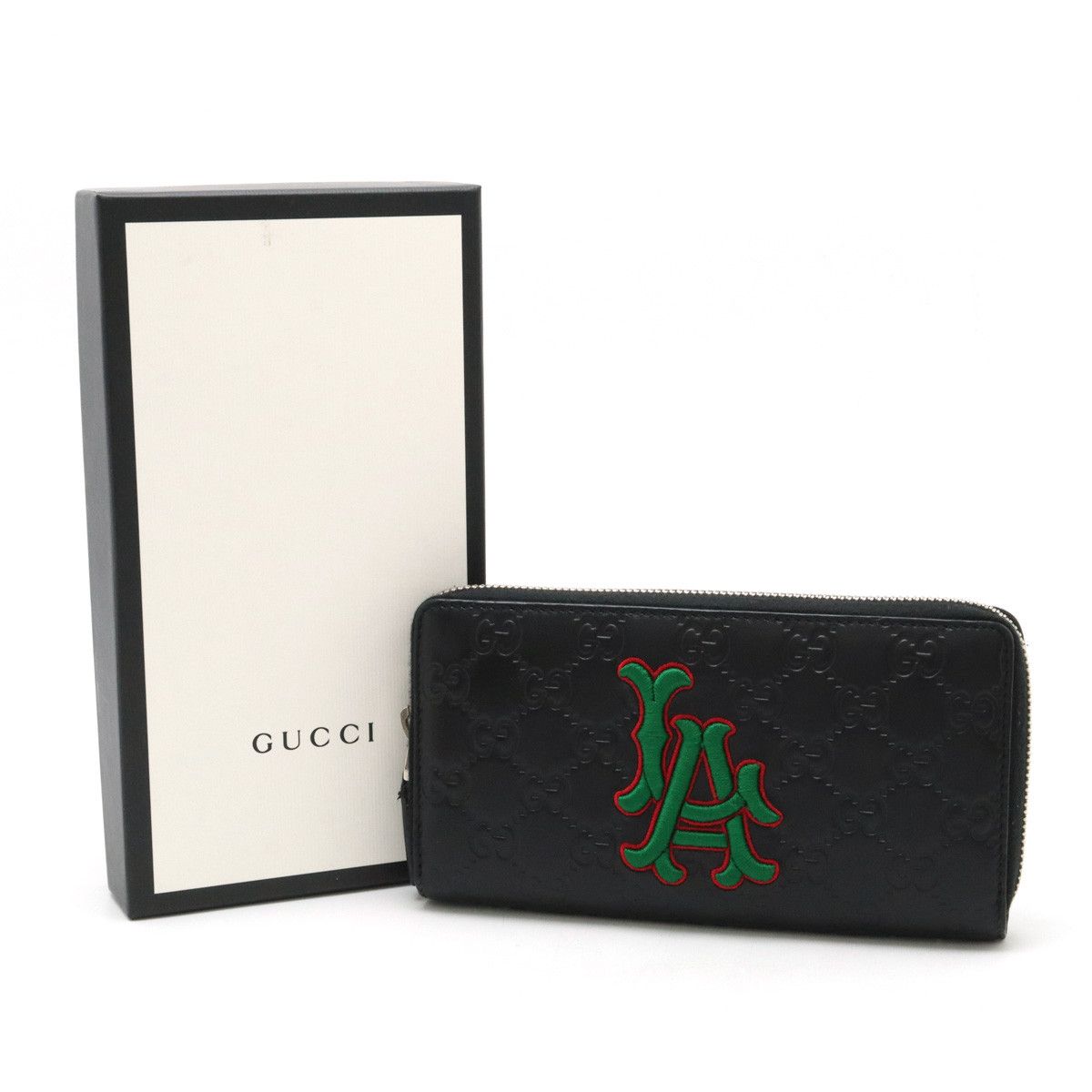 Gucci Gucci Gucci Shima Leather LA Angels MLB Collaboration Zip-Around Wallet 547791 Leather Long Wallet 547791 in Very Good Condition Size ONE SIZE - 9 Thumbnail