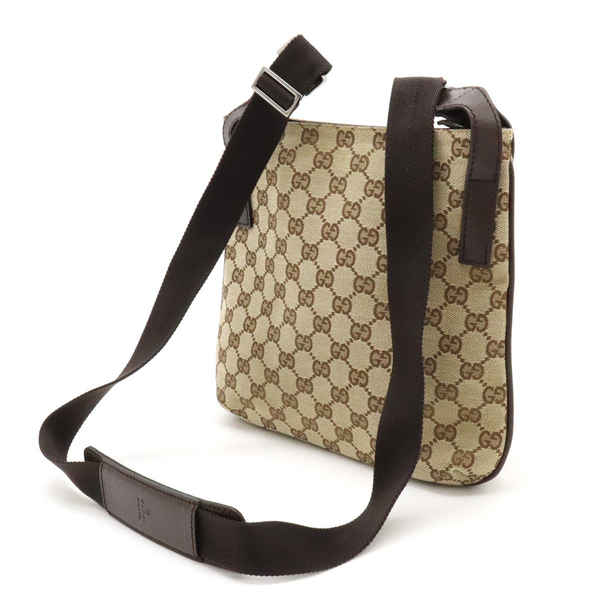 Gucci Gucci Gucci GG Canvas Leather Shoulder Bag 122793 Canvas Crossbody Bag 122793 in Great Condition Size ONE SIZE - 2 Thumbnail