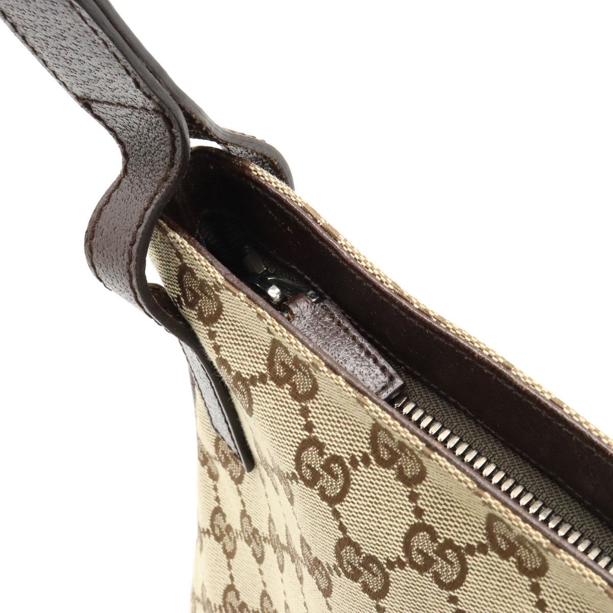 Gucci Gucci Gucci GG Canvas Leather Shoulder Bag 122793 Canvas Crossbody Bag 122793 in Great Condition Size ONE SIZE - 4 Thumbnail