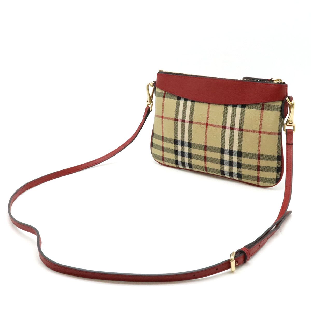 Burberry Burberry Burberry Nova Check Nylon Canvas/Leather 2WAY Shoulder Bag Clutch Canvas Shoulder Bag in Great Condition Size ONE SIZE - 2 Thumbnail
