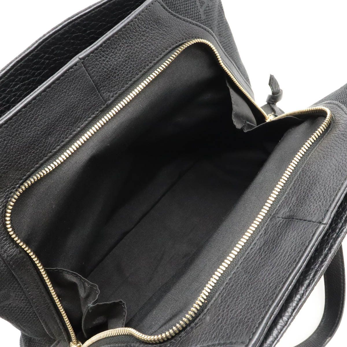 Bvlgari Bvlgari Bvlgari Logo Mania Maxi Letter Becky Handbag Canvas Leather Black Canvas Handbag 25173 in Great Condition Size ONE SIZE - 6 Thumbnail
