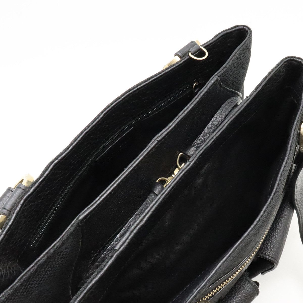 Bvlgari Bvlgari Bvlgari Logo Mania Maxi Letter Becky Handbag Canvas Leather Black Canvas Handbag 25173 in Great Condition Size ONE SIZE - 5 Thumbnail