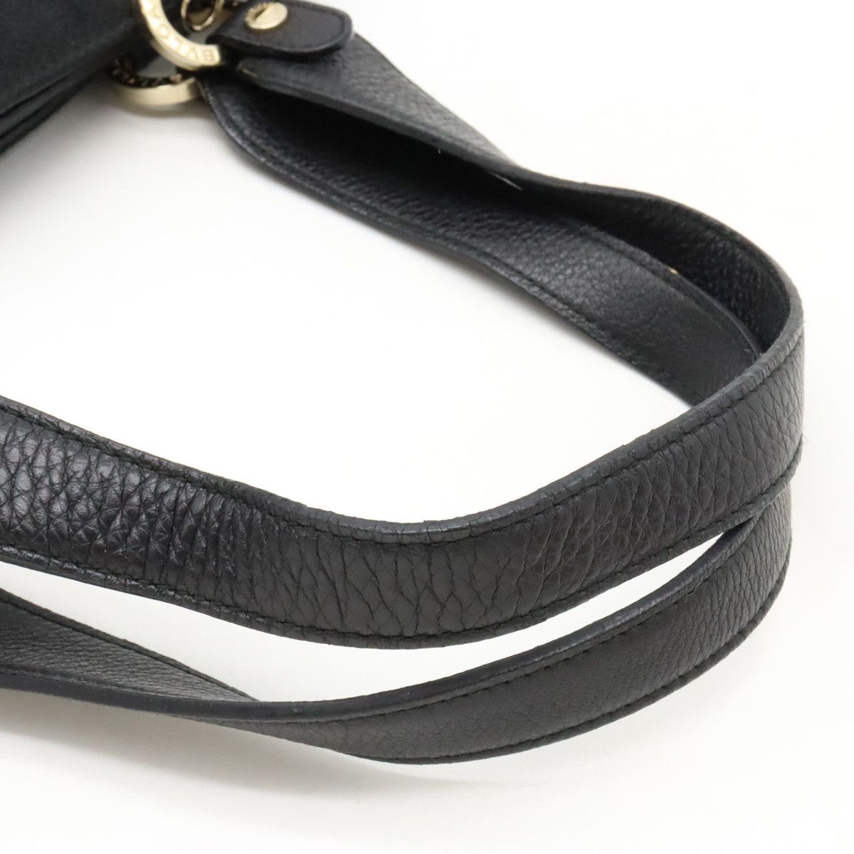 Bvlgari Bvlgari Bvlgari Logo Mania Maxi Letter Becky Handbag Canvas Leather Black Canvas Handbag 25173 in Great Condition Size ONE SIZE - 4 Thumbnail
