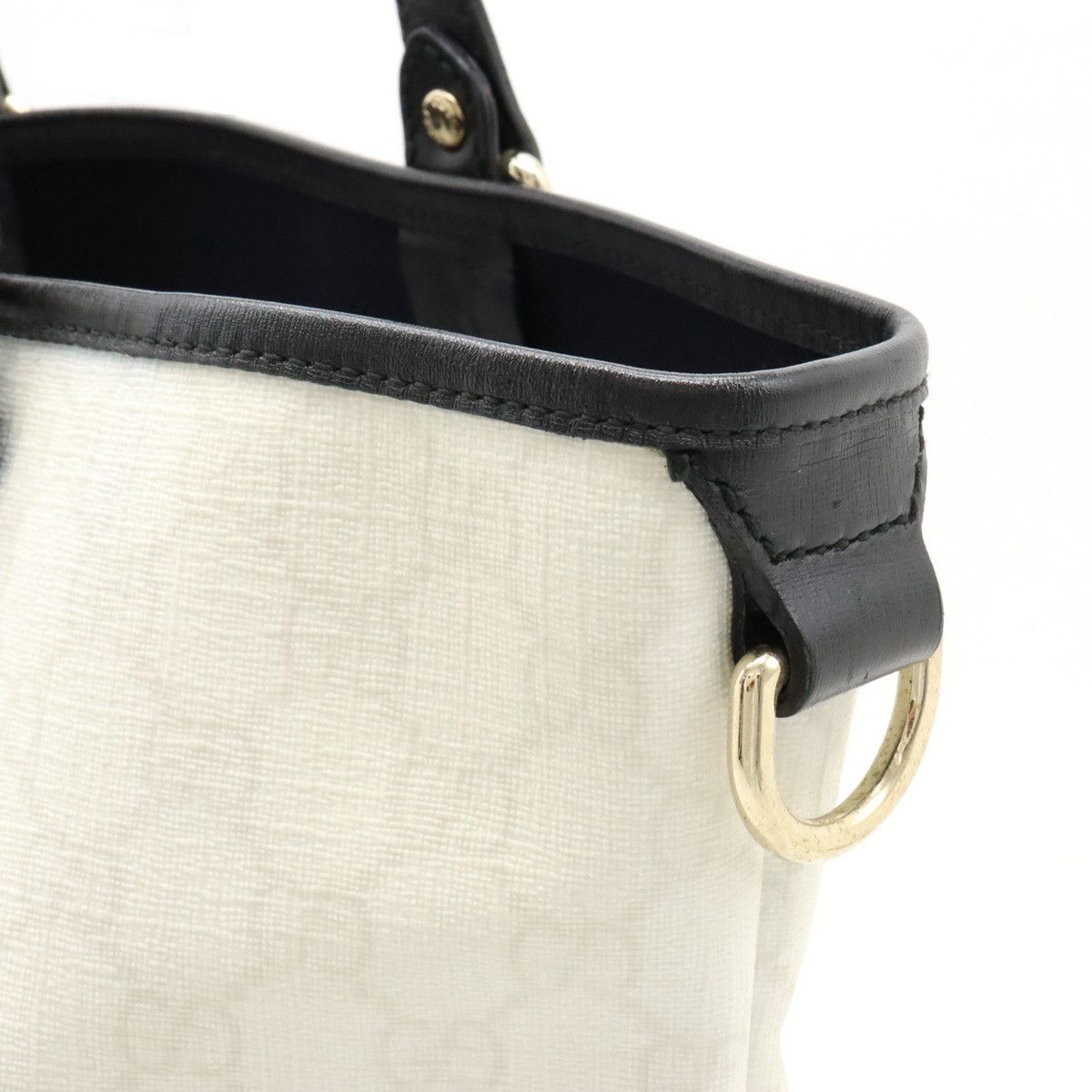 Gucci Gucci Gucci GG Supreme PVC/Leather Tote Bag 189896 Canvas Tote Bag 189896 in Very Good Condition Size ONE SIZE - 6 Thumbnail