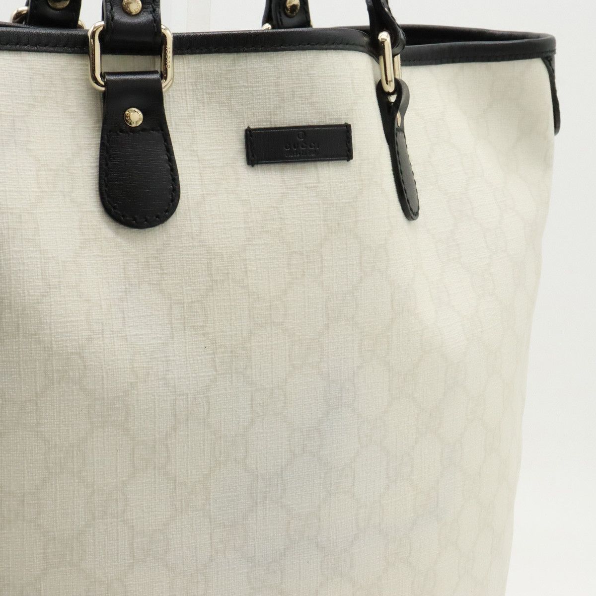 Gucci Gucci Gucci GG Supreme PVC/Leather Tote Bag 189896 Canvas Tote Bag 189896 in Very Good Condition Size ONE SIZE - 7 Thumbnail