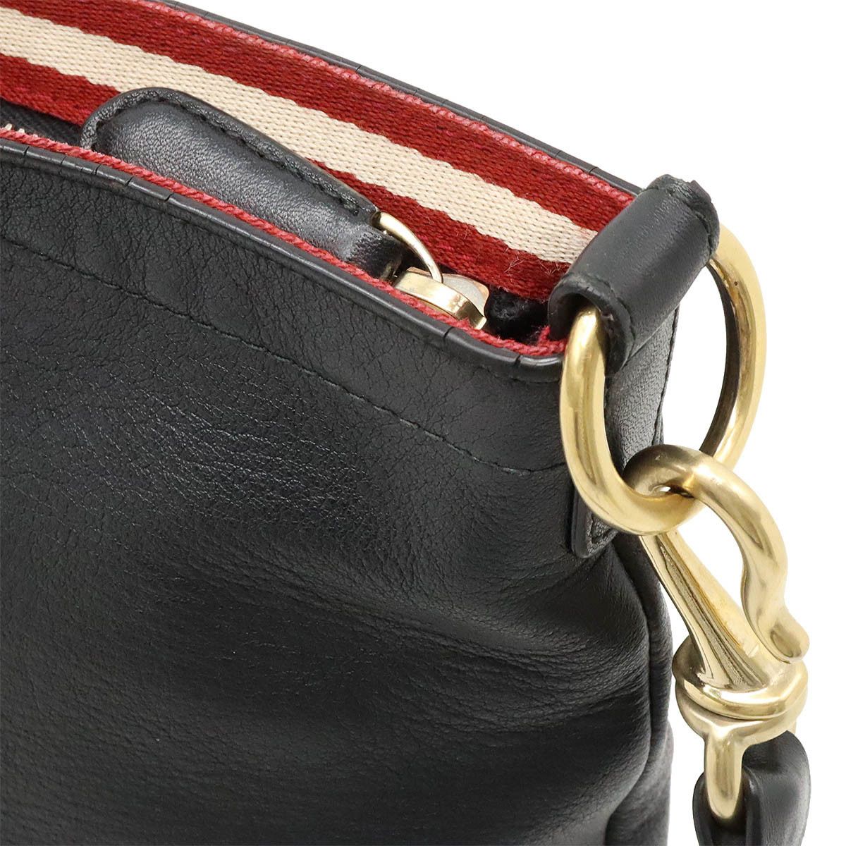 Bally Bally Bally Leather Shoulder Bag Black Gold Hardware Leather Crossbody Bag in Very Good Condition Size ONE SIZE - 6 Thumbnail