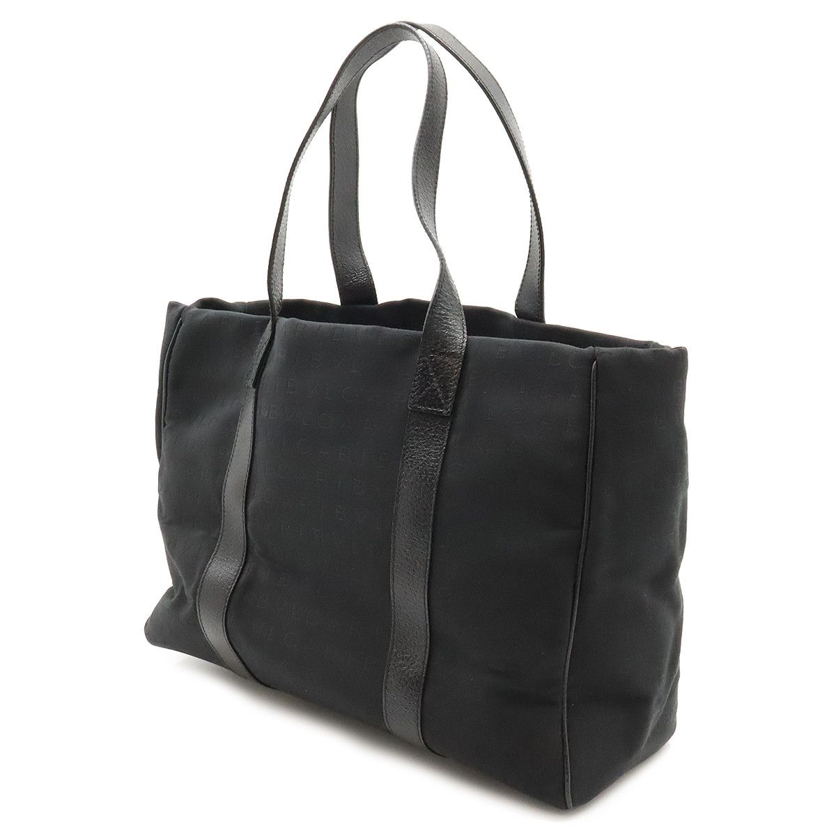 Bvlgari Bvlgari Bvlgari Logo Mania Canvas/Leather Tote Bag 26494 Canvas Tote Bag 26494 in Very Good Condition Size ONE SIZE - 2 Thumbnail