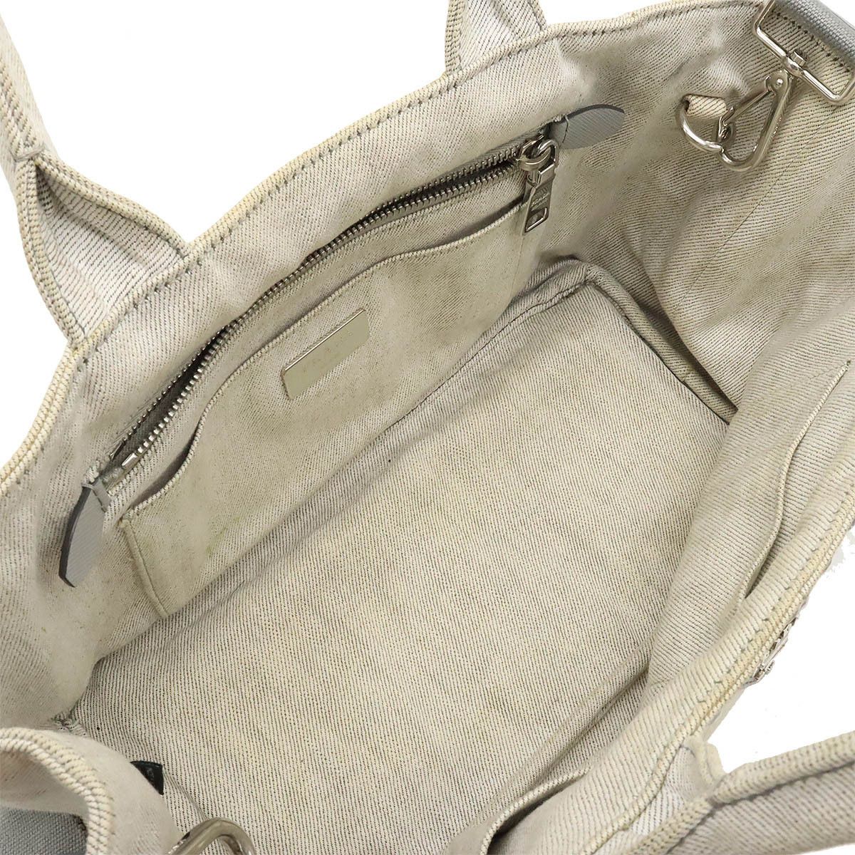 Prada Prada Prada Denim Canvas CANAPA Tote Bag 1BG439 Denim Tote Bag 1BG439 in Good Condition Size ONE SIZE - 5 Thumbnail