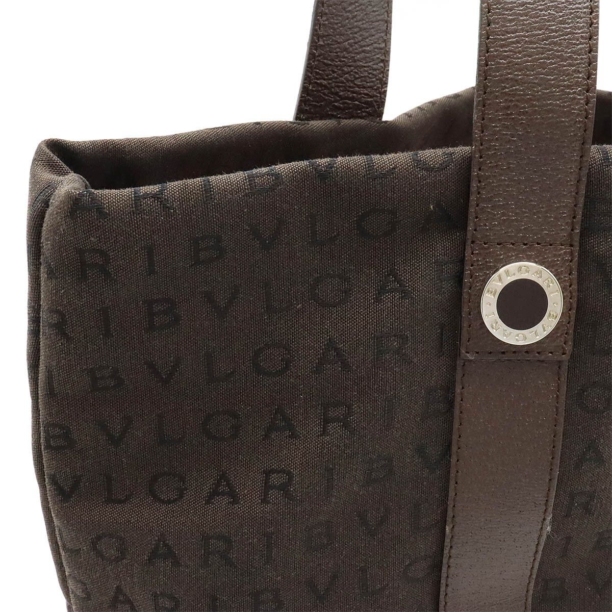 Bvlgari Bvlgari Bvlgari Logo Mania Canvas/Leather Tote Bag 22281 Canvas Tote Bag 22281 in Great Condition Size ONE SIZE - 7 Thumbnail