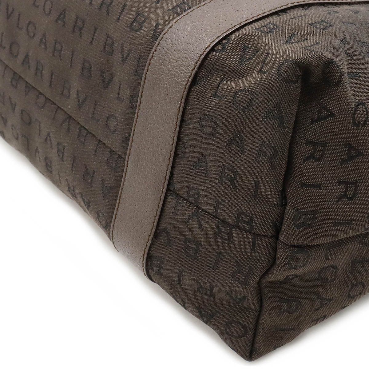 Bvlgari Bvlgari Bvlgari Logo Mania Canvas/Leather Tote Bag 22281 Canvas Tote Bag 22281 in Great Condition Size ONE SIZE - 3 Thumbnail