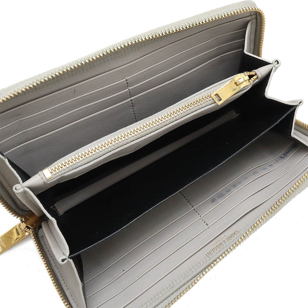 Yves Saint Laurent Yves Saint Laurent Yves Saint Laurent Leather Monogram Wallet Leather Long Wallet 414570 Size ONE SIZE - 5 Thumbnail